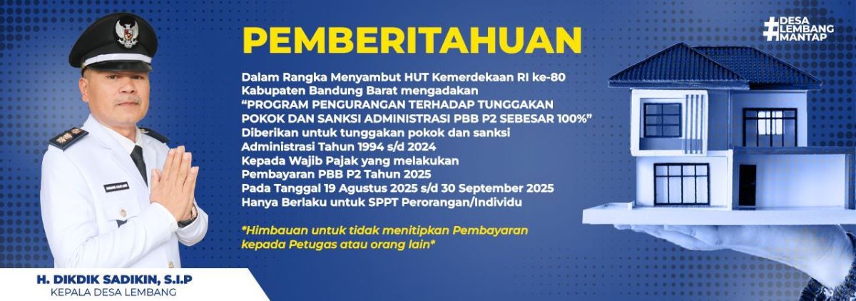 Penghapusan Pokok dan Denda PBB 1994–2024, Berlaku untuk Pembayaran PBB 2025