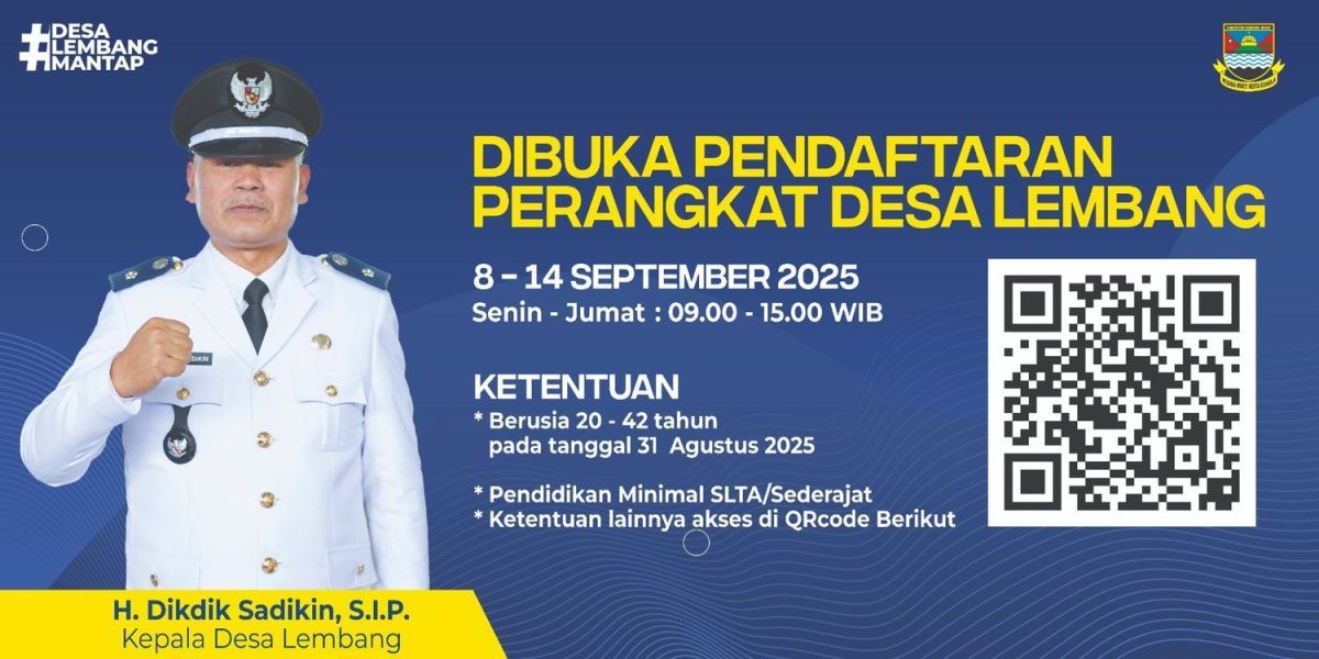 Resmi Dibuka! Pendaftaran Perangkat Desa Lembang 8–14 September 2025