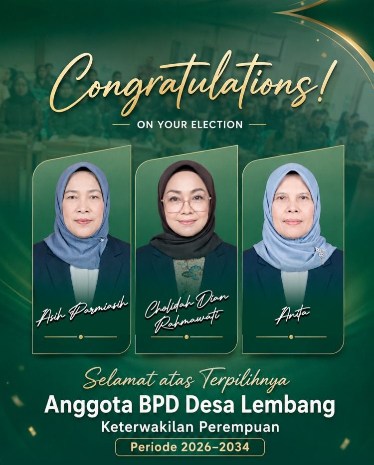Selamat atas Terpilihnya Anggota BPD Desa Lembang Keterwakilan Perempuan Periode 2026–2034
