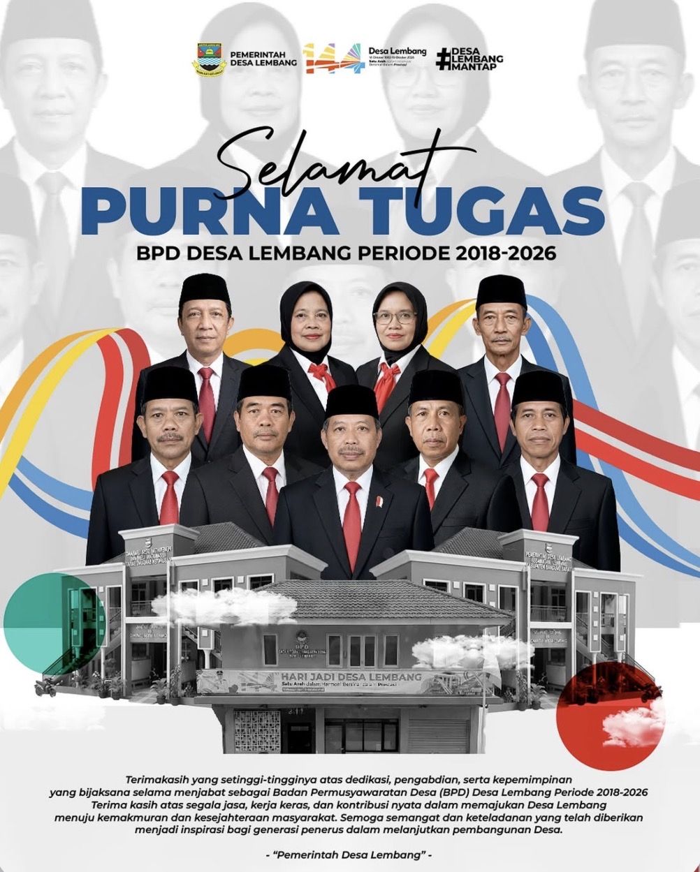 Selamat Purna Tugas BPD Desa Lembang Periode 2018–2026, Terima Kasih atas Dedikasi dan Pengabdiannya